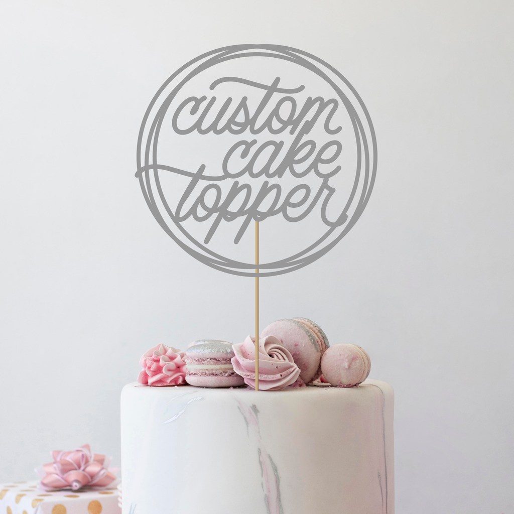 Custom Cake Topper with Multi Circle Frame