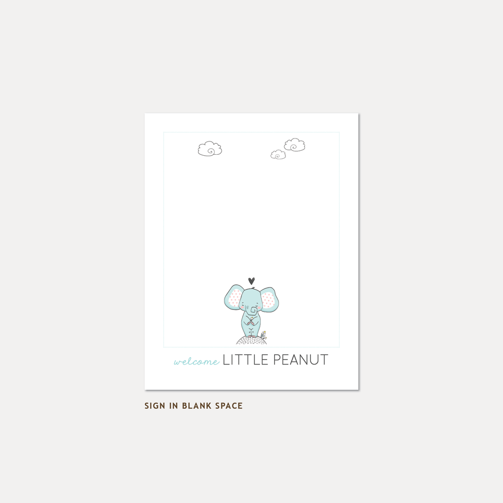 Elephant Baby Shower Guest Book — INSTANT DOWNLOAD