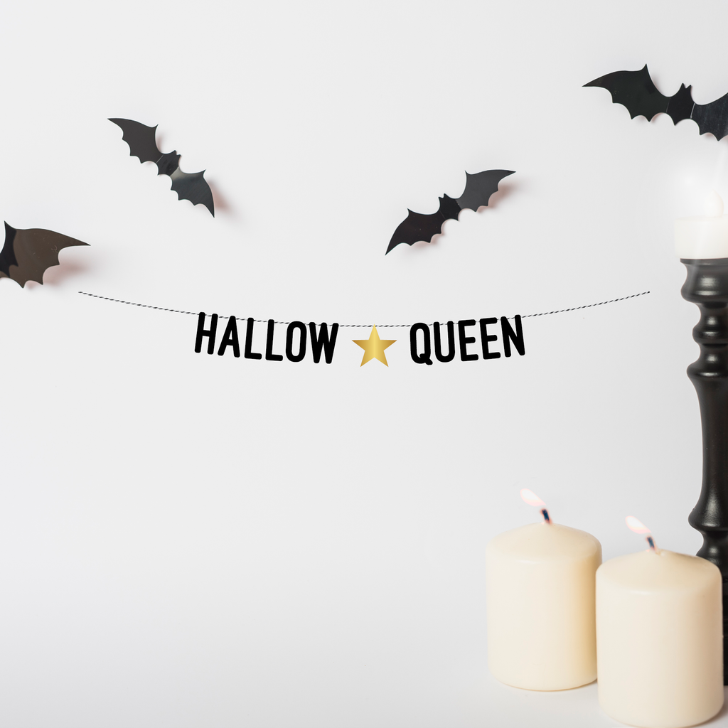 "Hallow Queen" Halloween Banner — HANDMADE