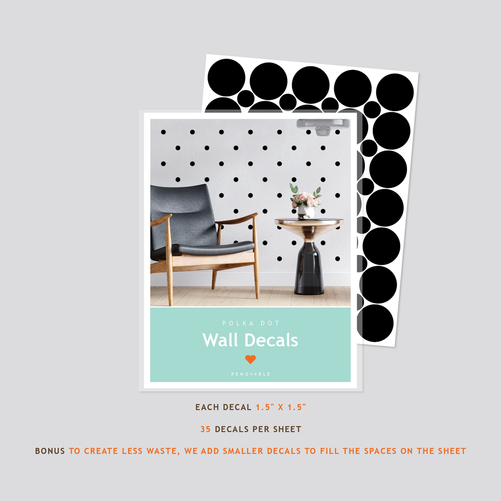 Polka Dot Wall Decals, Removable — HANDMADE