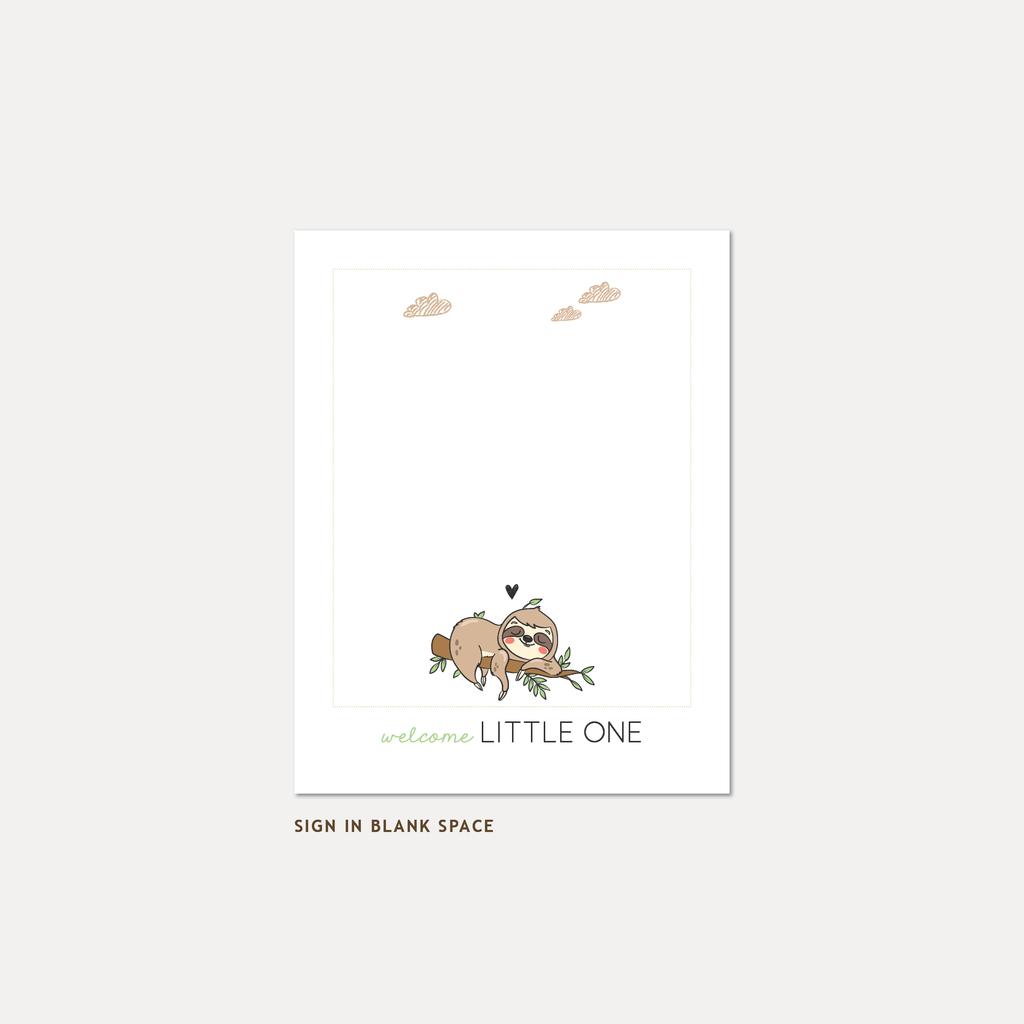 Sloth Baby Shower Guest Book — INSTANT DOWNLOAD