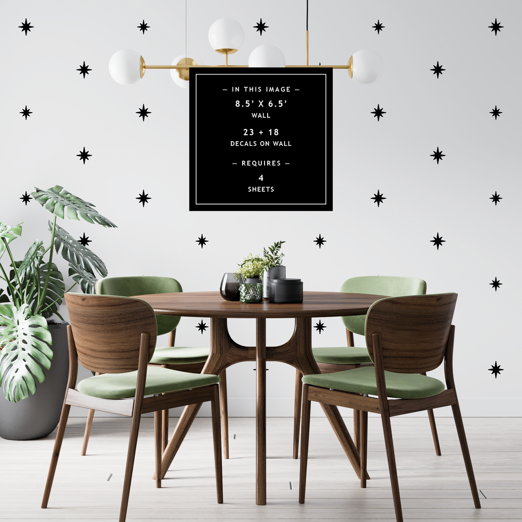 Starburst Wall Decals, Removable — HANDMADE