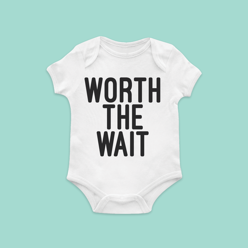 "Worth The Wait" Baby Bodysuit Pregnancy Announcement