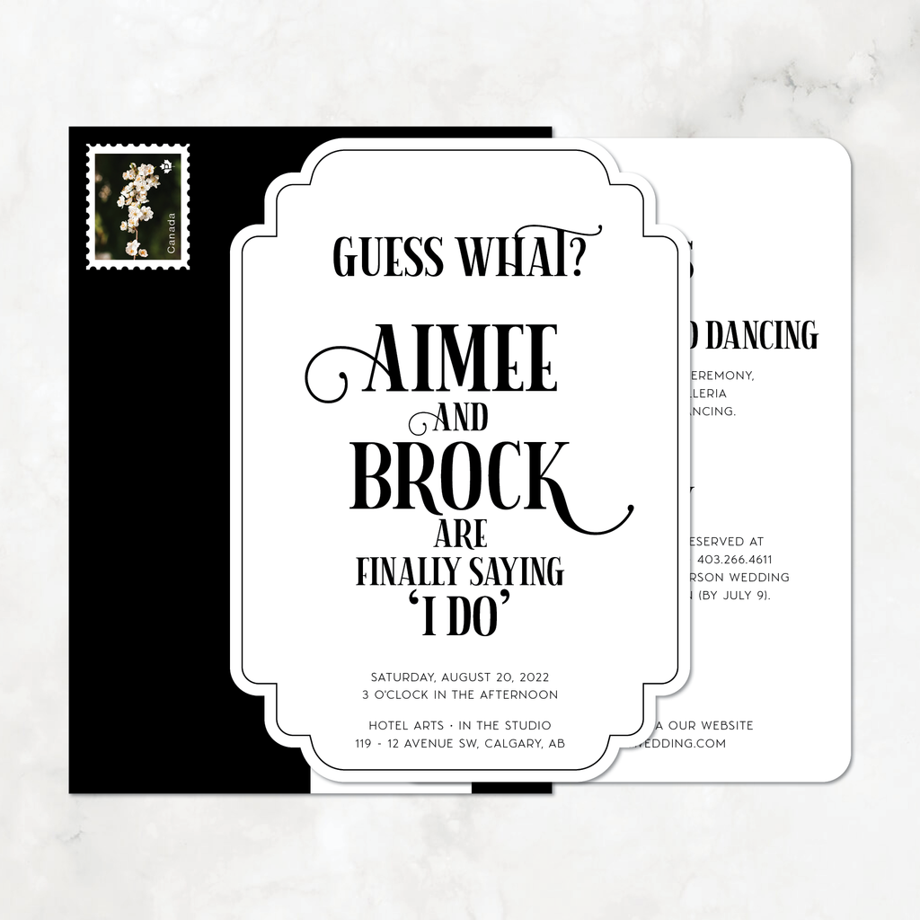 Curve Wedding Invitation Set, Guess What?