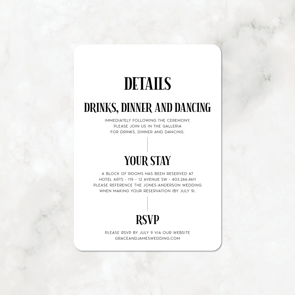 Curve Wedding Invitation Set, Just Love And An Open Bar — DIY or PRINTED