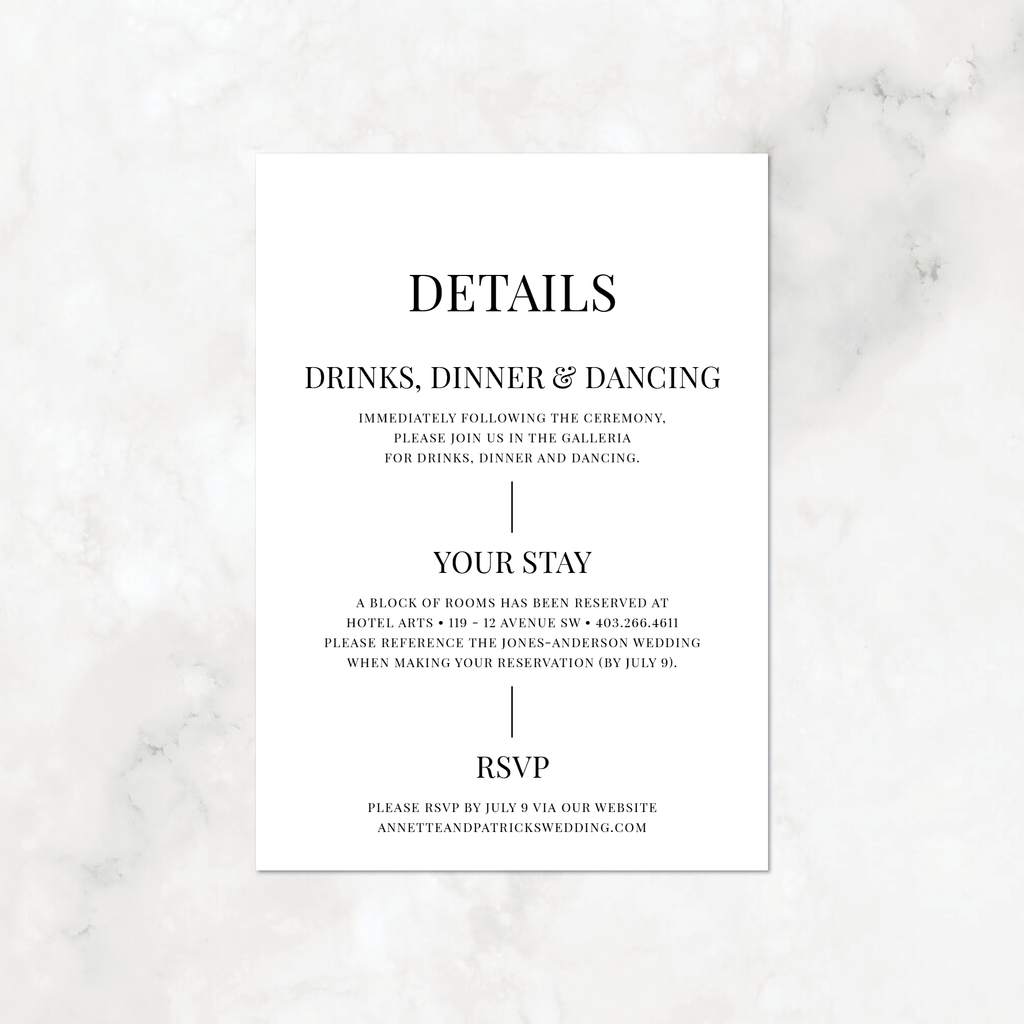Minimalist Wedding Invitation Set, Galleria — DIY or PRINTED
