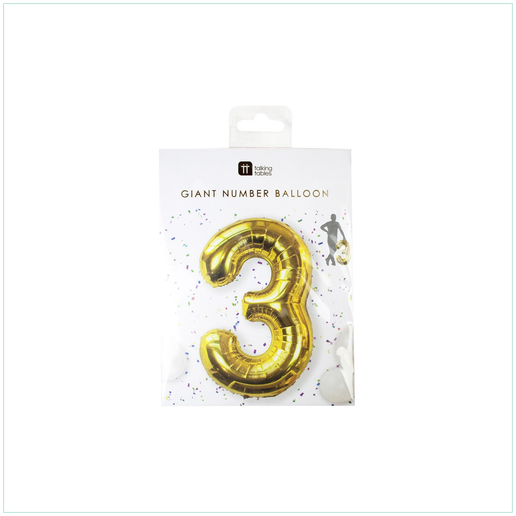 Number 3 Foil Balloon, Giant