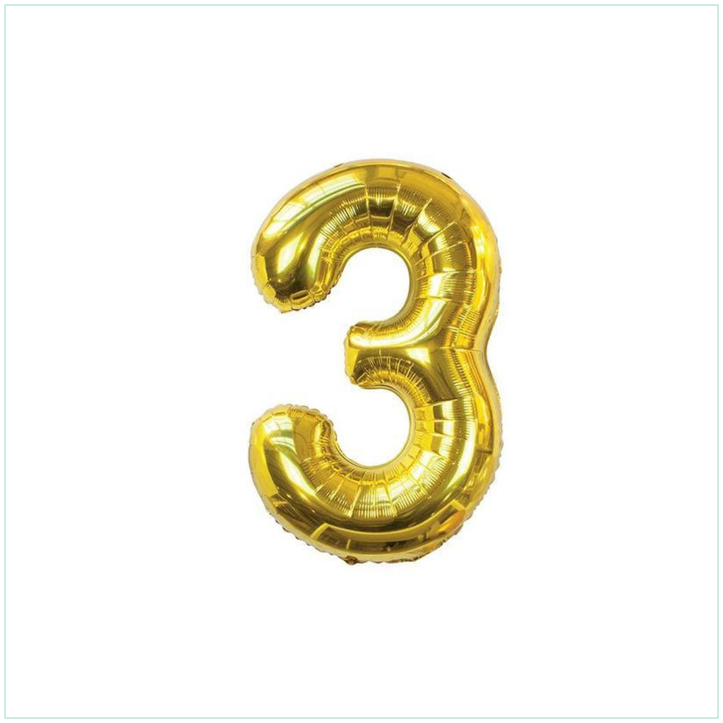 Number 3 Foil Balloon, Giant