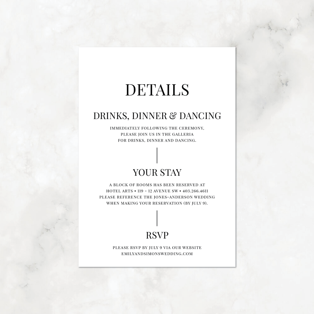 Photo Wedding Invitation Set, Emsi — DIY or PRINTED