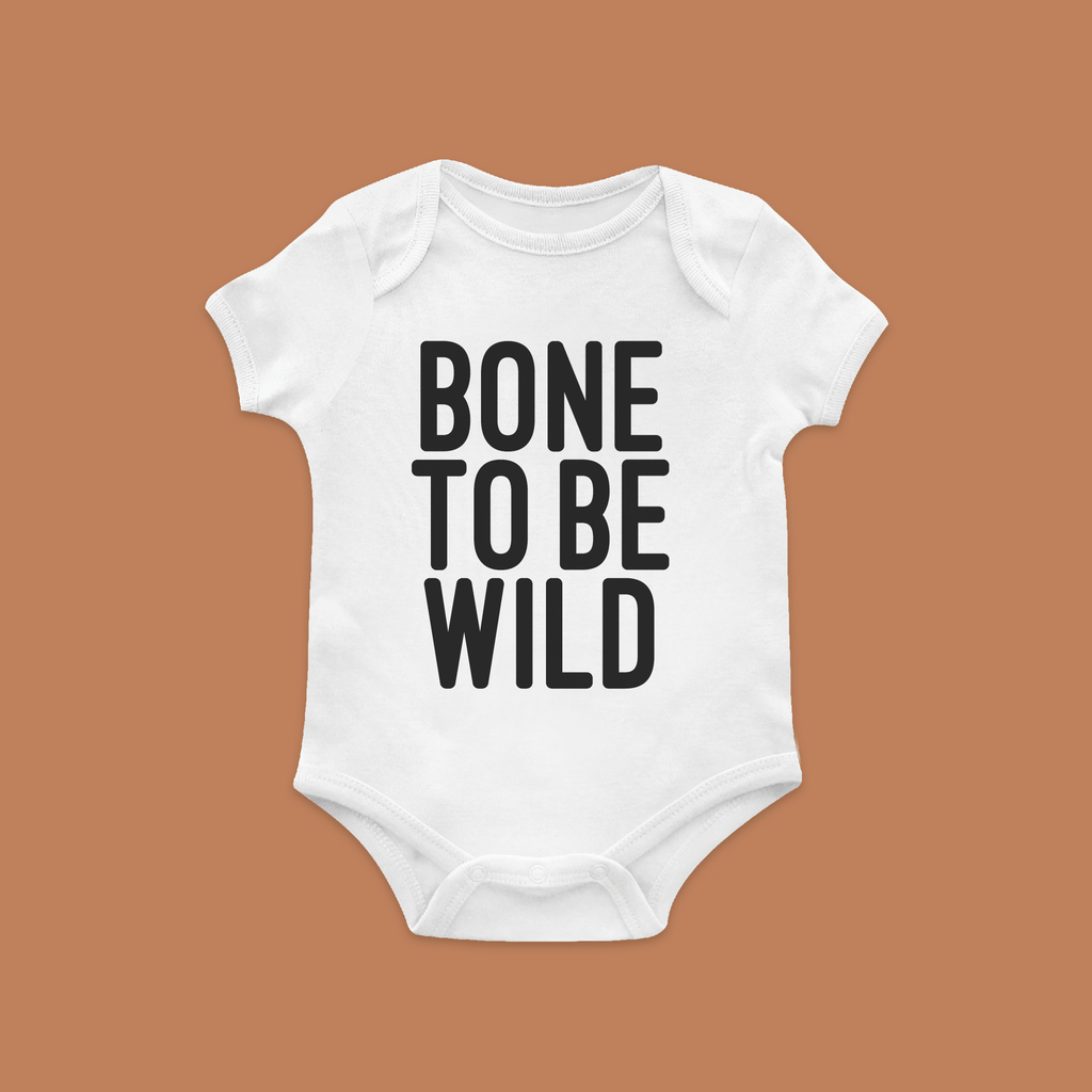 "Bone To Be Wild" Halloween Baby Bodysuit