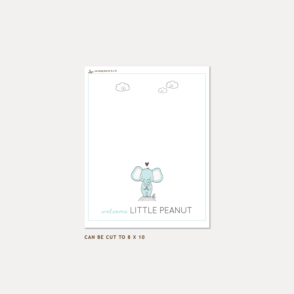 Elephant Baby Shower Guest Book — INSTANT DOWNLOAD