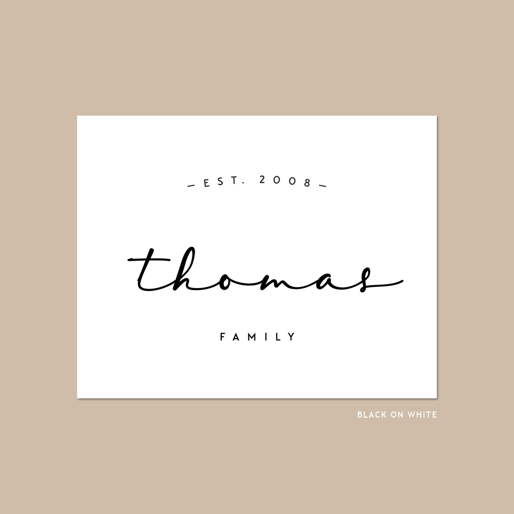Family Name Art Print — DIY