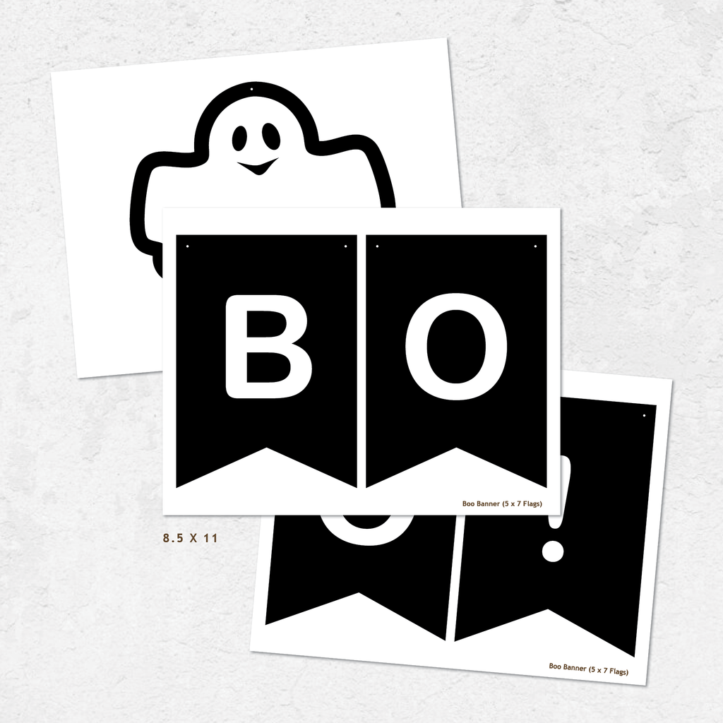 Free Printable: Halloween "Boo" Banner — INSTANT DOWNLOAD