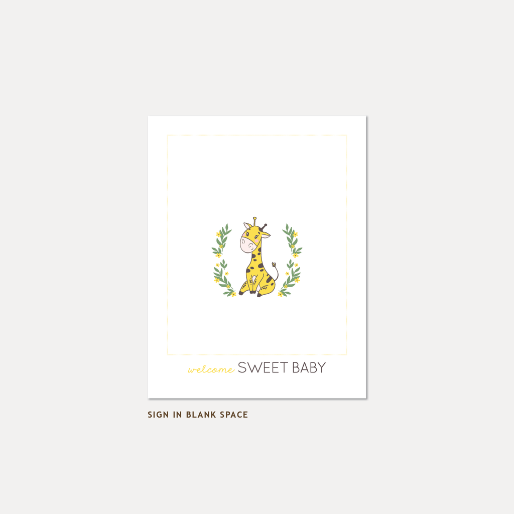 Giraffe Baby Shower Guest Book — INSTANT DOWNLOAD