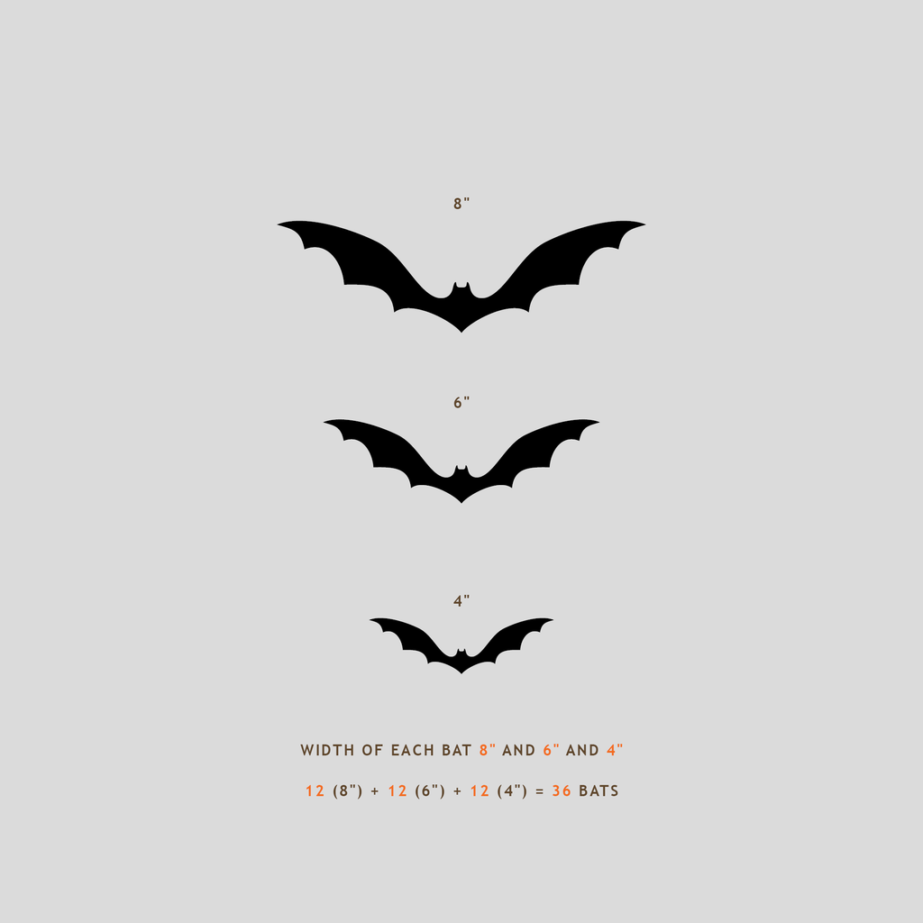 Halloween Paper Bats, 36-Pack — HANDMADE