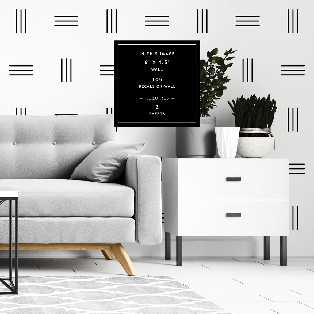 Line Wall Decals, Removable — HANDMADE