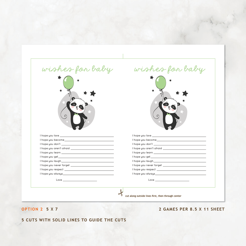 Panda Baby Shower Games, 6-Pack — INSTANT DOWNLOAD