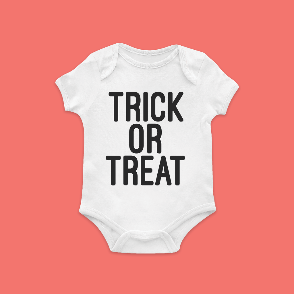 "Trick Or Treat" Halloween Baby Bodysuit