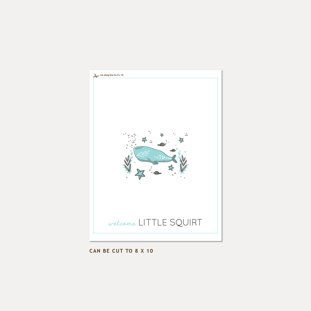 Whale Baby Shower Guest Book — INSTANT DOWNLOAD